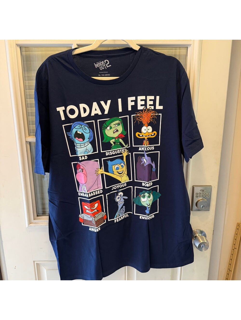 Disney Pixar Inside Out 2 Navy Blue T-Shirt XL